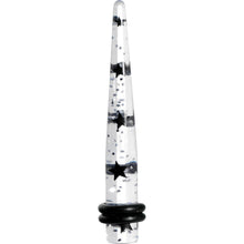 4G Clear Acrylic Glitter Black Star Confetti Taper
