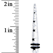 2G Clear Acrylic Glitter Black Star Confetti Taper