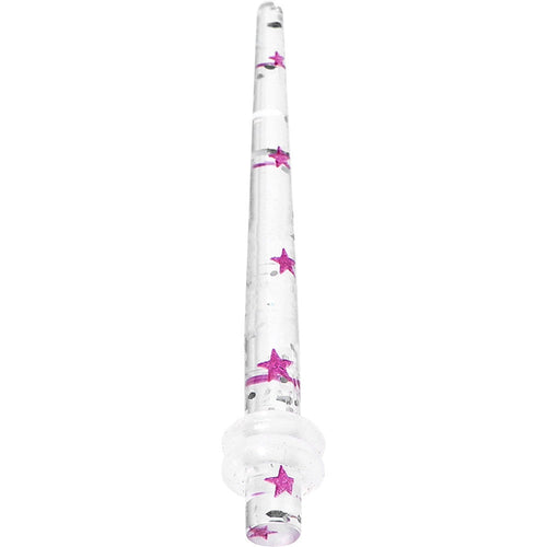 8G Clear Acrylic Glitter Purple Star Confetti Taper