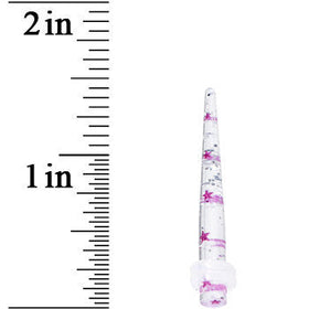 6G Clear Acrylic Glitter Purple Star Confetti Taper