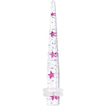 4G Clear Acrylic Glitter Purple Star Confetti Taper