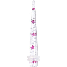 4G Clear Acrylic Glitter Purple Star Confetti Taper
