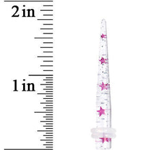 4G Clear Acrylic Glitter Purple Star Confetti Taper