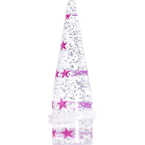5/8 Clear Acrylic Glitter Purple Star Confetti Taper