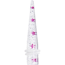 0G Clear Acrylic Glitter Purple Star Confetti Taper