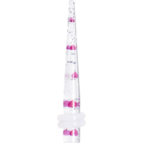 6G Clear Acrylic Glitter Purple Heart Confetti Taper