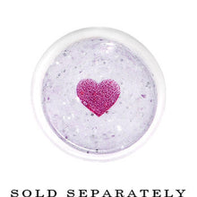 00G Clear Acrylic Glitter Purple Heart Confetti Taper