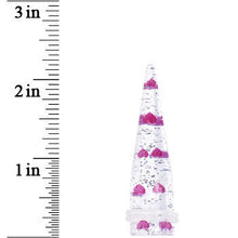 9/16 Clear Acrylic Glitter Purple Heart Confetti Taper