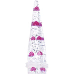 9/16 Clear Acrylic Glitter Purple Heart Confetti Taper