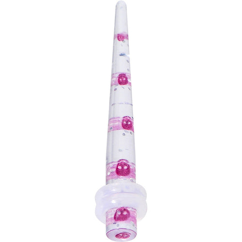 6G Clear Acrylic Glitter Purple Skull Confetti Taper