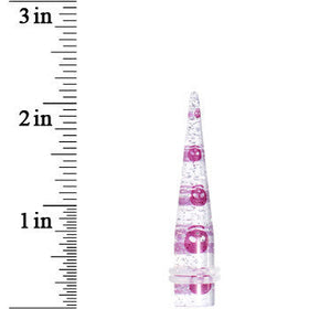 00G Clear Acrylic Glitter Purple Skull Confetti Taper
