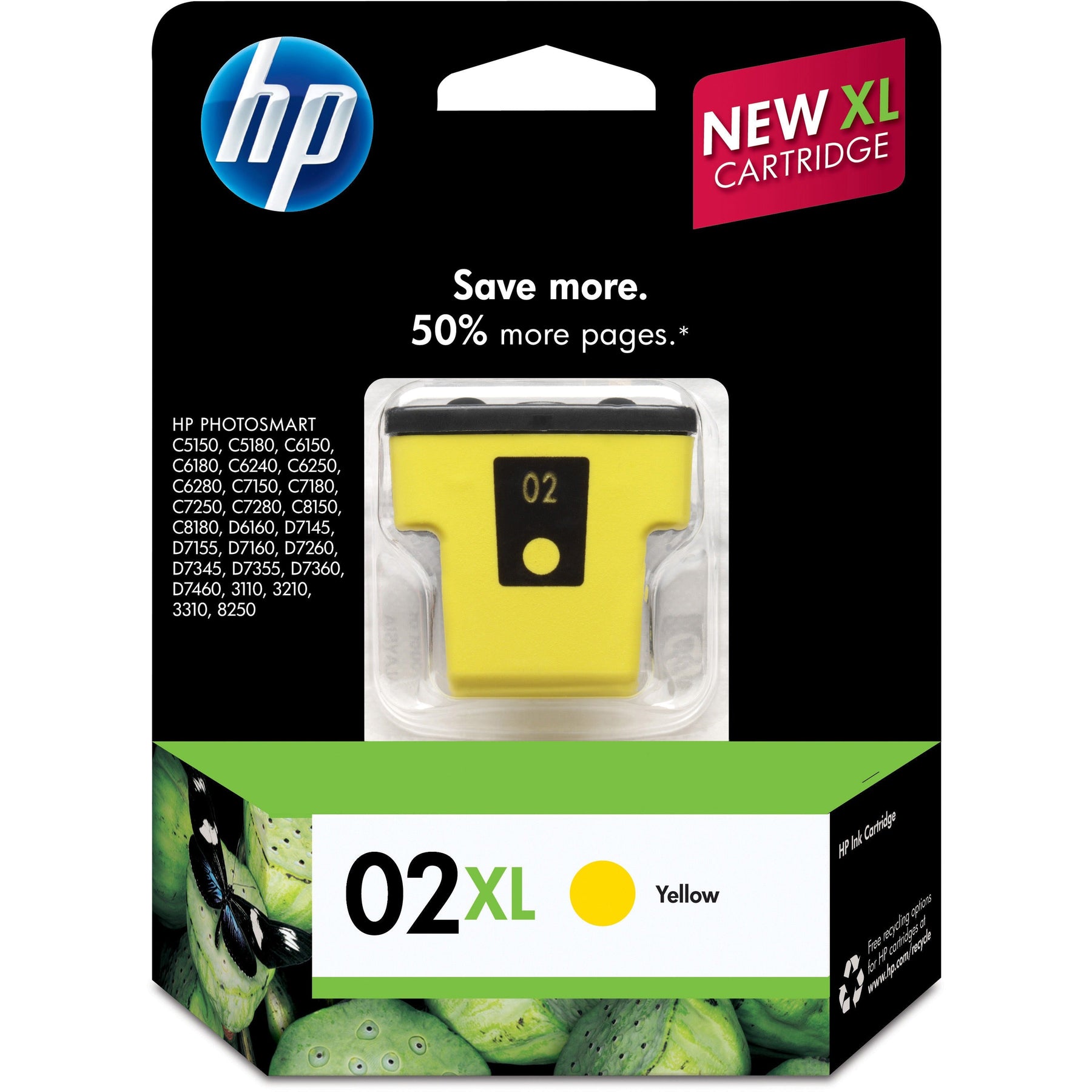 New, Pre-Owned - HP 02XL (C8732WN) Yellow Ink Cartridge