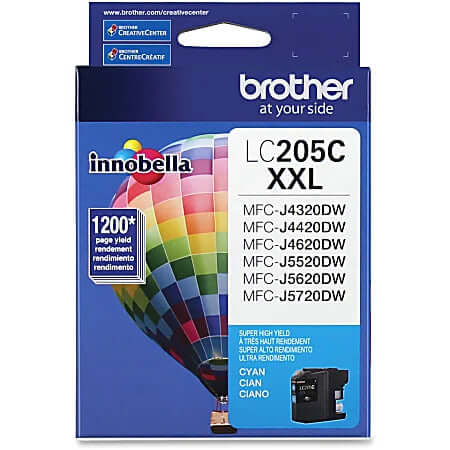 New, Pre-Owned - Brother LC205XXL Extra High Yield Cyan Ink Cartridge