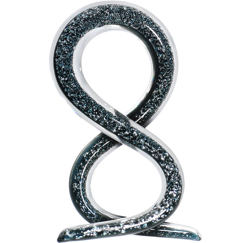 4G Silver Dichroic Glass Double Twist Taper