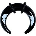 2G Black Acrylic White Lightning Buffalo Taper