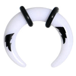 4G White Acrylic Black Lightning Buffalo Taper