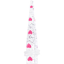 Clear Acrylic Glitter Pink Heart Confetti Taper 8G to 16mm