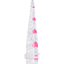Clear Acrylic Glitter Pink Heart Confetti Taper 8G to 16mm