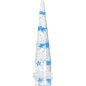 00G Clear Acrylic Glitter Blue Star Confetti Taper