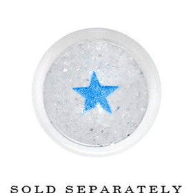 00G Clear Acrylic Glitter Blue Star Confetti Taper