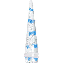 1/2 Clear Acrylic Glitter Blue Star Confetti Taper