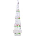 0G Clear Acrylic Glitter Pink Cherry Confetti Taper