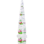 00G Clear Acrylic Glitter Pink Cherry Confetti Taper