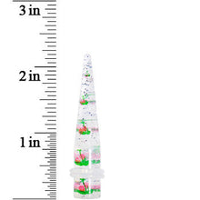 00G Clear Acrylic Glitter Pink Cherry Confetti Taper