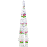1/2 Clear Acrylic Glitter Pink Cherry Confetti Taper