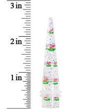 1/2 Clear Acrylic Glitter Pink Cherry Confetti Taper
