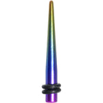 6G Acrylic Electric Rainbow Straight Taper