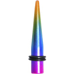 0G Acrylic Electric Rainbow Straight Taper