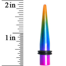 0G Acrylic Electric Rainbow Straight Taper