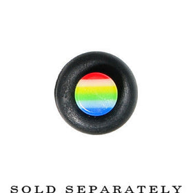 8G Acrylic Retro Rainbow Straight Taper