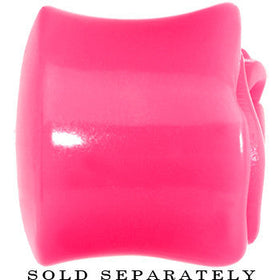 1 inch Pink Rose Flower Acrylic Saddle Plug