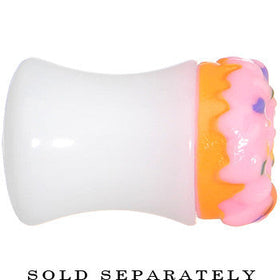 0G Pink Frosted Doughnut Saddle Plug