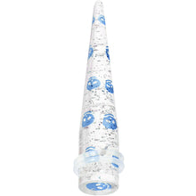 1/2 Clear Acrylic Glitter Blue Skull Confetti Taper