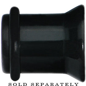 5/8 Black Acrylic Pink Heart Single Flare Plug