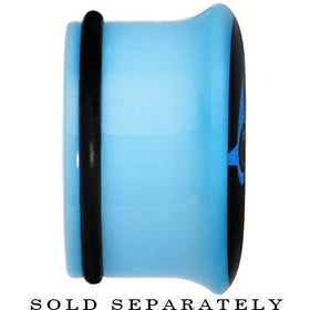 18mm Blue Acrylic Heart Owl Single Flare Plug