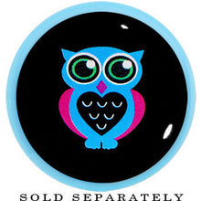 18mm Blue Acrylic Heart Owl Single Flare Plug