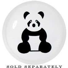 7/8 White Acrylic Panda Bear Single Flare Plug