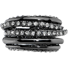 Multi Row Dazzling Gem Adjustable Ring