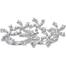 Crystalline Star Spangled Double Finger Ring