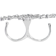 Crystalline Star Spangled Double Finger Ring