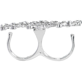 Crystalline Star Spangled Double Finger Ring