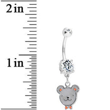 Crystalline Gem Teddy bear Delight Belly Ring