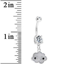 Crystalline Gem Smiling Cloud Belly Ring
