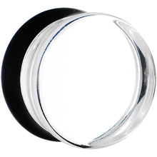 24mm Clear Black Acrylic Mirror Split Saddle Plug