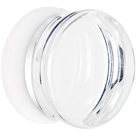 26mm Clear White Acrylic Mirror Split Saddle Plug
