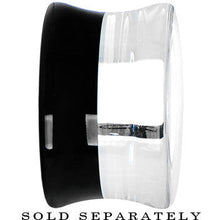 28mm Clear Black Acrylic Mirror Split Saddle Plug
